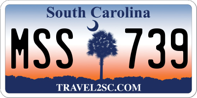 SC license plate MSS739