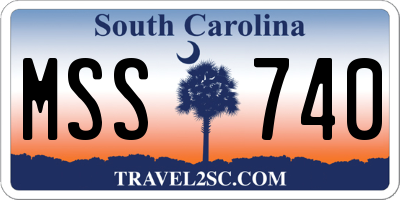 SC license plate MSS740