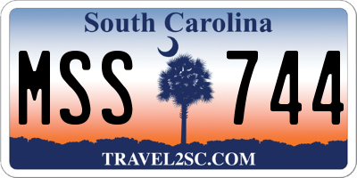SC license plate MSS744