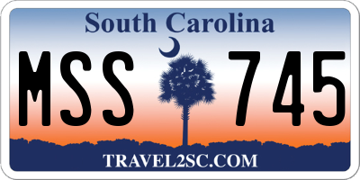 SC license plate MSS745