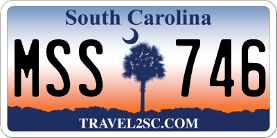 SC license plate MSS746