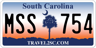 SC license plate MSS754