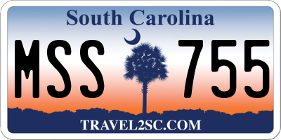 SC license plate MSS755