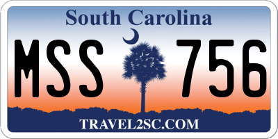 SC license plate MSS756