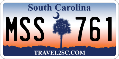 SC license plate MSS761