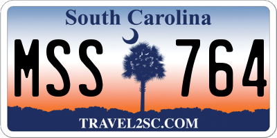 SC license plate MSS764