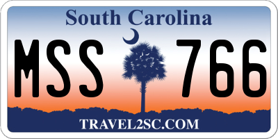 SC license plate MSS766