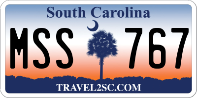 SC license plate MSS767