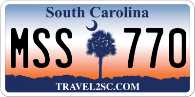 SC license plate MSS770