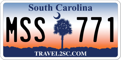 SC license plate MSS771