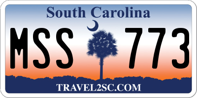 SC license plate MSS773