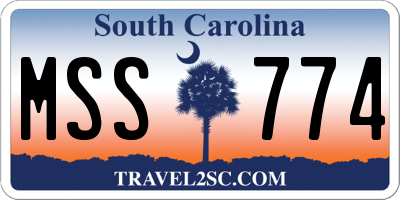 SC license plate MSS774
