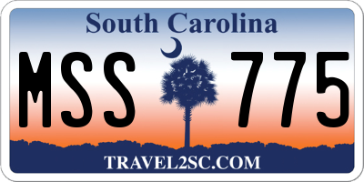 SC license plate MSS775
