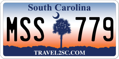 SC license plate MSS779