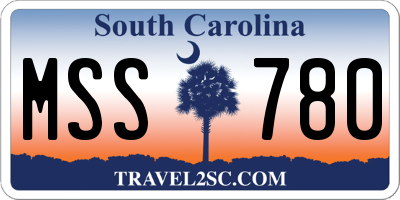 SC license plate MSS780