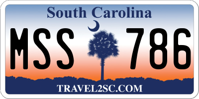 SC license plate MSS786