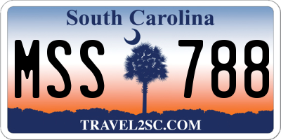 SC license plate MSS788