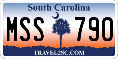 SC license plate MSS790