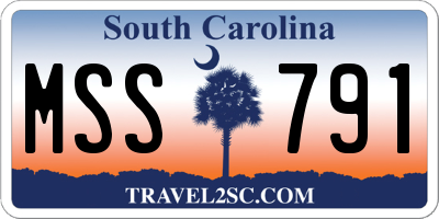 SC license plate MSS791