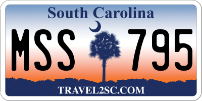 SC license plate MSS795