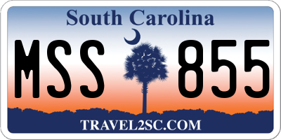 SC license plate MSS855