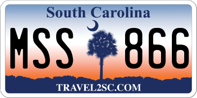 SC license plate MSS866