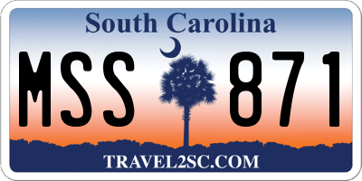 SC license plate MSS871