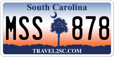 SC license plate MSS878