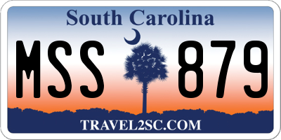 SC license plate MSS879