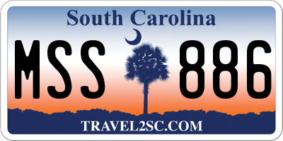SC license plate MSS886