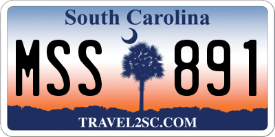 SC license plate MSS891