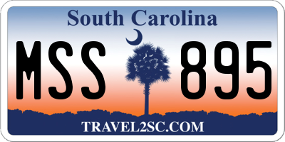 SC license plate MSS895