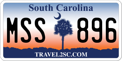 SC license plate MSS896