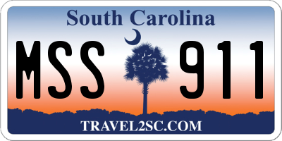 SC license plate MSS911
