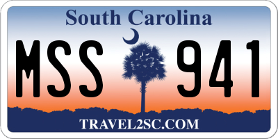 SC license plate MSS941