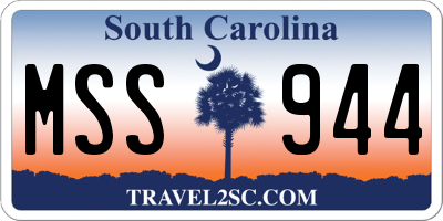 SC license plate MSS944