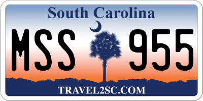 SC license plate MSS955