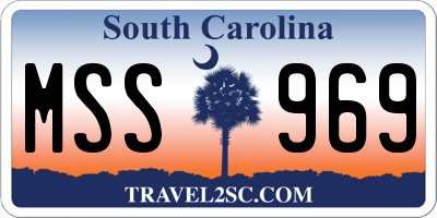SC license plate MSS969