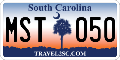 SC license plate MST050