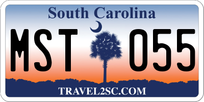 SC license plate MST055