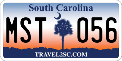 SC license plate MST056