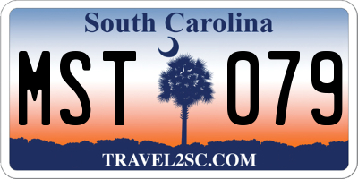 SC license plate MST079