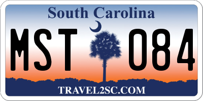 SC license plate MST084