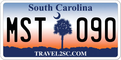 SC license plate MST090