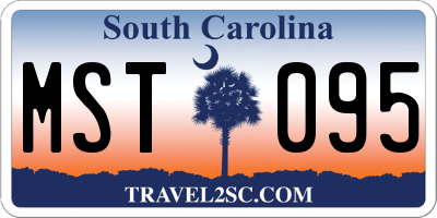 SC license plate MST095