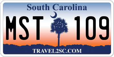 SC license plate MST109