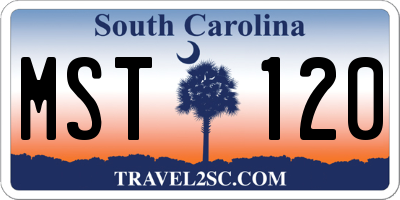 SC license plate MST120