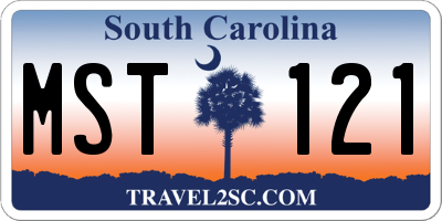 SC license plate MST121