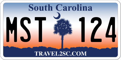SC license plate MST124