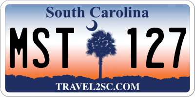 SC license plate MST127
